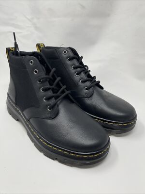 Dr Martens Mens Black Bonny Leather Boots Size 7 Uk6 #24644001 (gr1048)