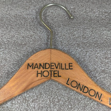 Vintage Mandeville Hotel Wood Hanger London West End Advertising Collectible