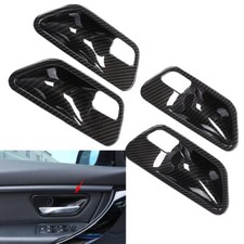 Carbon Fiber Print Door Handle Bowl Cup Trim Fits 14-21 F36 Gran Coupe 435i 440i