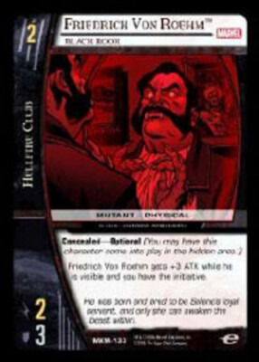 VS System: Friedrich Von Roehm, Black Rook [Played] Marvel X-Men TCG ...