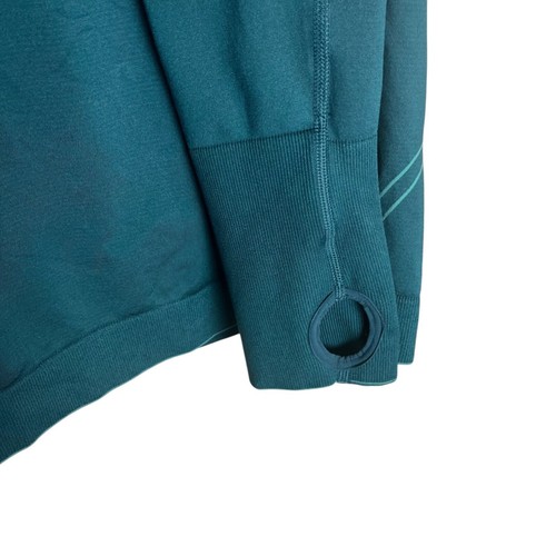 Gymshark Women's M Fitted Turtleneck Athletic Top Teal Blue Contour Running Gym - Picture 3 of 5