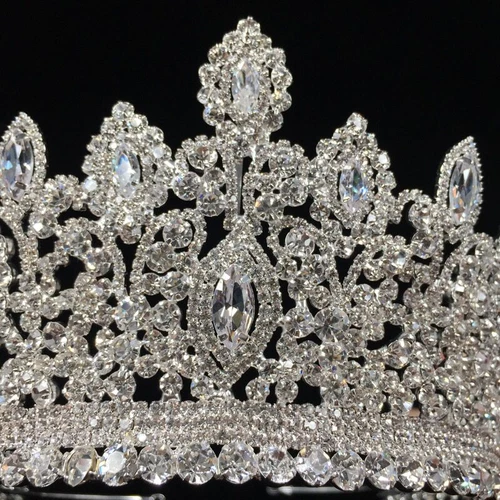 Wedding Crown Jewelry Vintage Bridal Hair Tiaras Copper Luxury Rhinestone Crowns - Picture 11 of 20