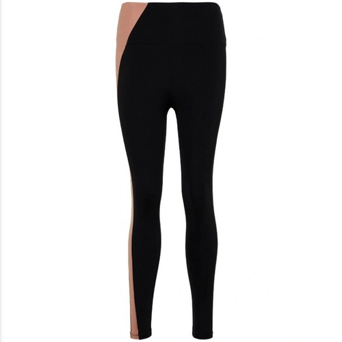 New Lanston Sport Color Block Side Stripe Leggings Finn Black Brown Pink - Picture 5 of 14