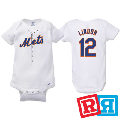 Francisco Lindor New York Mets Baseball Gerber Baby Onesie  Cotton Bodysuit