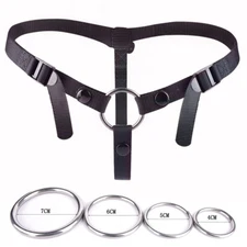 Adjustable Belt Harness For Strapon Player 4 Size Strap With Ring Wearable