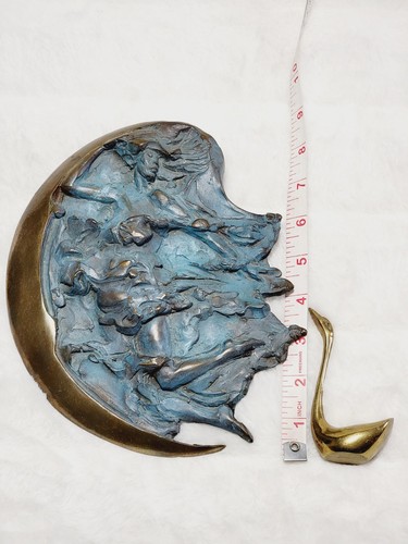 Jack Kreutzer Original Art 1 Piece Bass Relief Bronze Sculpture 1992 Limited Ed - Picture 2 of 11