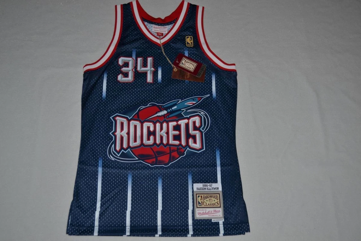 Mitchell & Ness Authentic Hakeem Olajuwon Houston Rockets Road 1996-97 Jersey