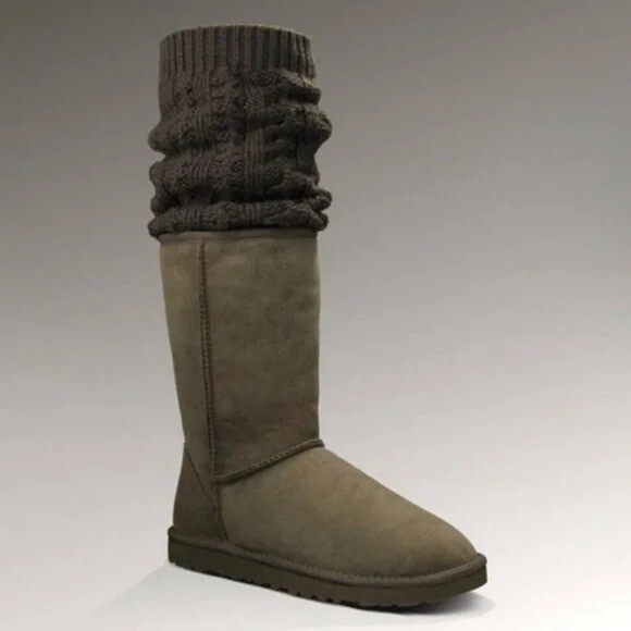 UGG Tularosa Route Detachable Leg Warmer Boots in Chocolate Brown Size