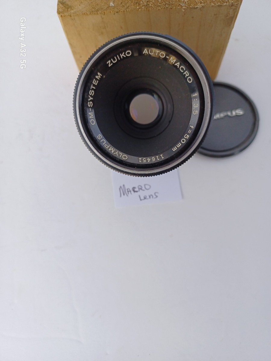 Olympus Zuiko auto macro lens 1:3.5 f/50 mm lens for film camera