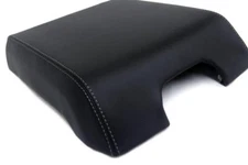 Center Console Armrest Leather Synthetic Cover for Ford F150 15-20 Gray Stitch