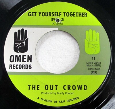 OUT CROWD 45 Get Yourself Together part 2/part 3 VG+ on Omen soul funk c4420
