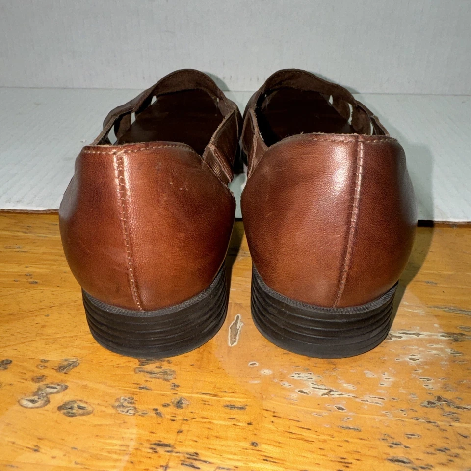 Sandalias de cuero marrón sin cordones Connie para mujer talla 7 Foto 4 de 4