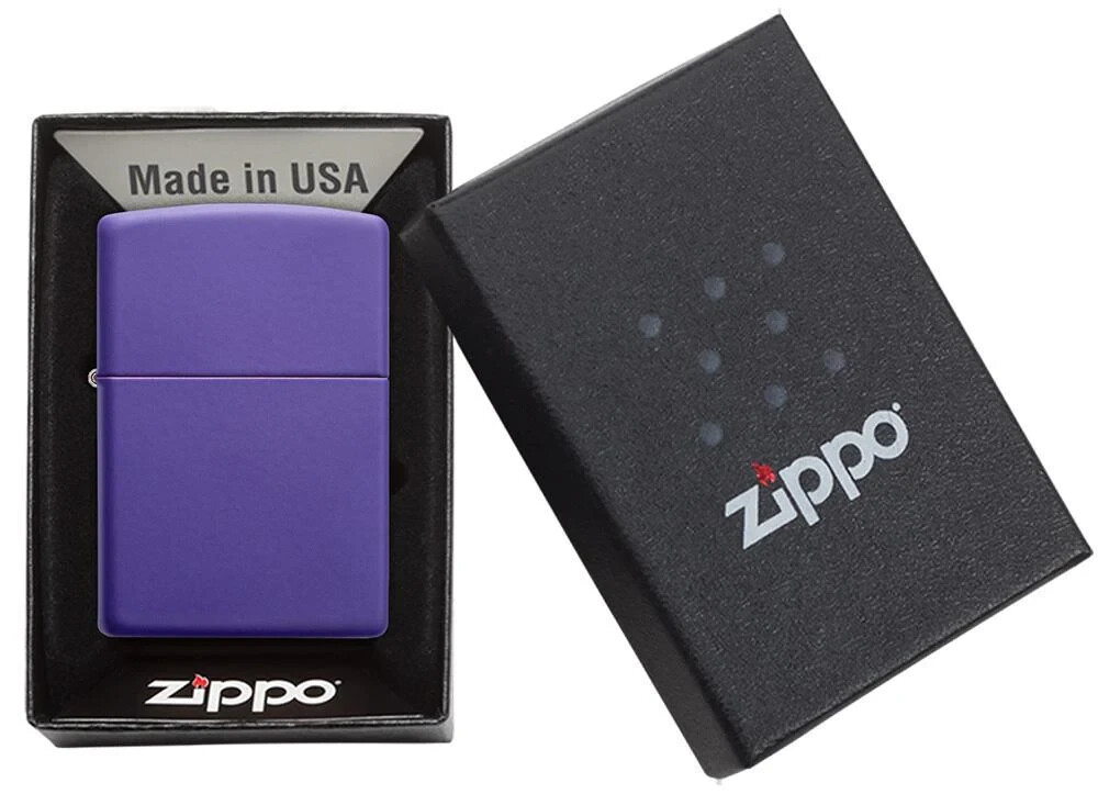 Zippo 237, Classic Purple Matte Finish Lighter, Full Size