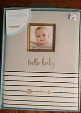 Pearhead Hello Baby Babybook Record Your Babys Precious Moments  Milestones