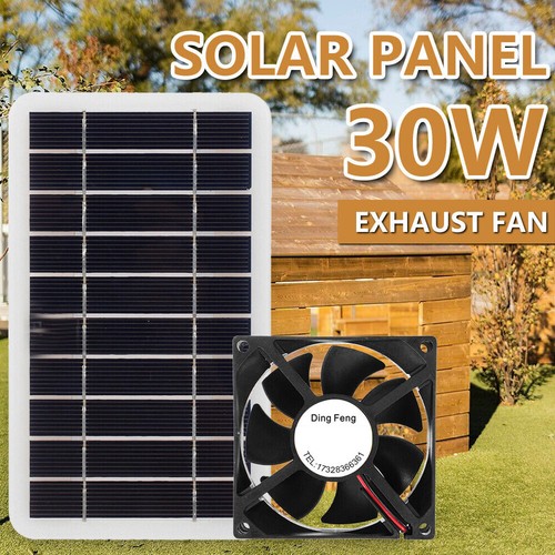 Outdoor Solar Powered Fan Solar Panel Exhaust Fan for Chicken Coops Greenhouse - Picture 8 of 12