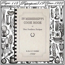 1922 The Mississippi Cook book 118 Pages