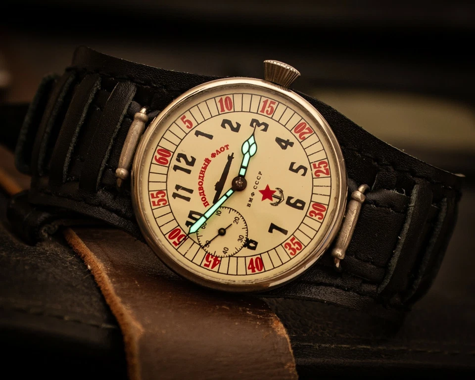 Molniya Regulator Mechanical Wriswatches Vintage Mens Russian submarine fleet - Image 2 of 4