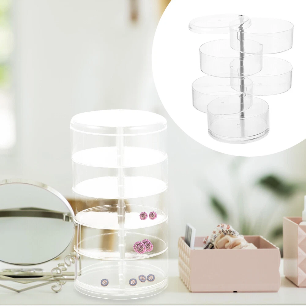 360belt organizer Degree Round Rotating Jewelry Storage Box 5 Layers