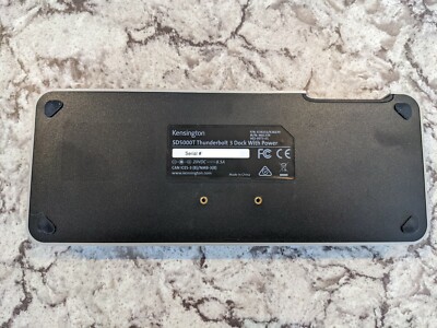 Kensington SD5000T Thunderbolt 3 Dock With Power - K38232 - K38239 - M01339