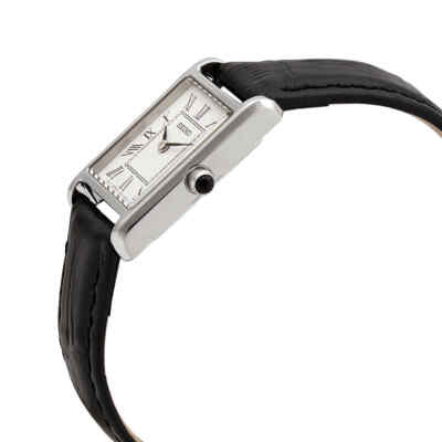 Seiko Quartz White Dial Black Leather Ladies Watch SWR053 Seiko Quartz White Dial Black Leather Ladies Watch SWR053