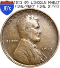 1913 (P) Lincoln Wheat Cent Penny 1c - FINE/VERY FINE (F/VF)