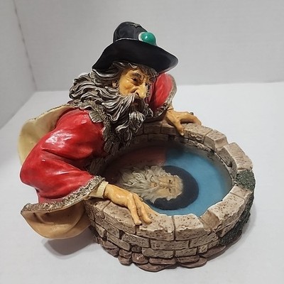 VINTAGE WIZARD IN WELL REFLECTION Decor Ashtray SUMMIT COLLECTION 98 W.U.I.