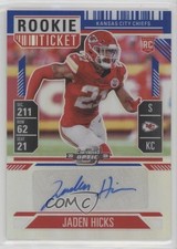 2024 Panini Contenders Optic Rookie Ticket Blue Prizm 45/75 Jaden Hicks Auto g5i