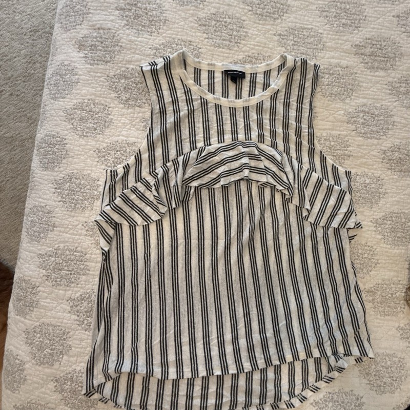 Who What Wear women’s tank top size L black/white striped
