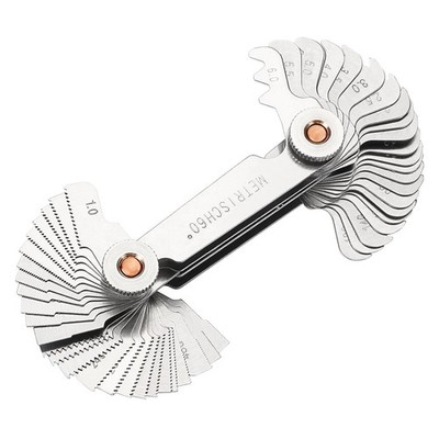 Professional Thread Gauge, 3-in-1 Thread Pitch Gauge: Metric 60â°, Whitworth 5..