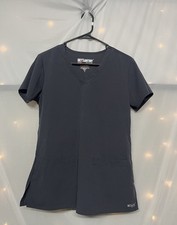 Grey's Anatomy Barco Gray Scrub Pediatric Medical Top Women's Size Small