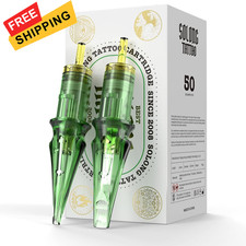 Solong Pro 50 St ck Einweg-Tattoo-Nadeln, 10  5RL Rundliner, 1005RL-X