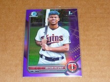 2022 Bowman Chrome BRYAN ACUNA PURPLE REFRACTOR RC/ROOKIE TWINS /250 B343