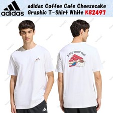 adidas Coffee Cafe Cheesecake Graphic T-Shirt White KB2497 Japan Size