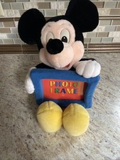 Disney Brand Mickey Mouse Photo Frame With Stuffed Animal