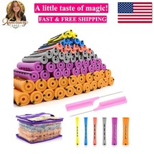 120Pcs Hair Perm Rods Set, 6 Sizes Plastic Hair Cold Wave Rods, Heatless Perm...
