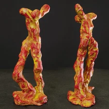 Sculpture plastic-art "Merlin" unique ceramic Prof. em. Andreas Loeschner-Gornau