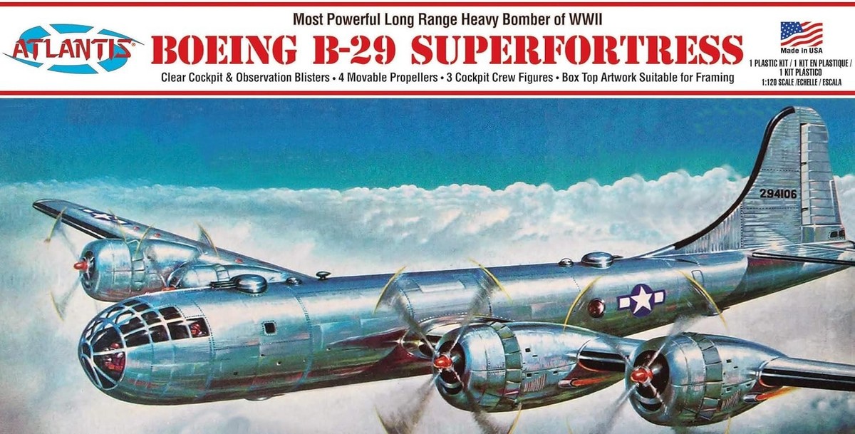 B-29 Superfortress Plastic Model kit Made in The 1:120 Scale WWII