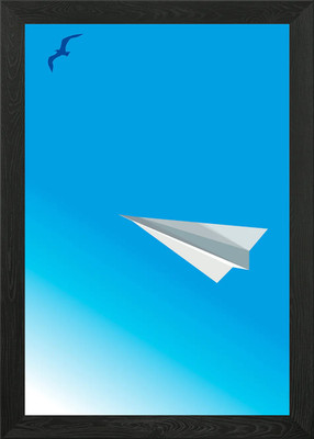 Papierflugzeug gerahmtes Wandbild Poster Leinwanddruck Bild