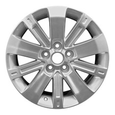 18x7 10 Spoke Used Aluminum Wheel Machined And Painted Silver 560-05434 18x7 10 Spoke Used Aluminum Wheel Machined And Painted Silver 560-05434