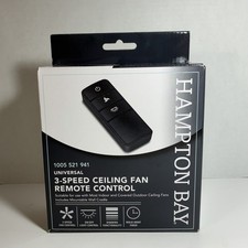 Hampton Bay Universal 3-speed Ceiling Fan Remote Control with Receiver   NEW