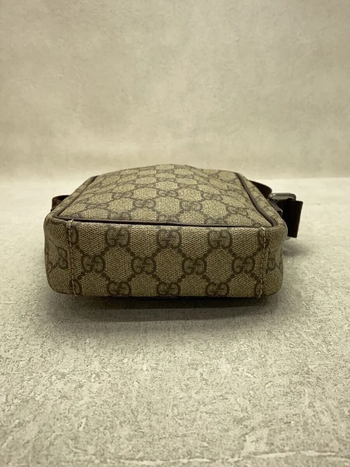 GUCCI GG Canvas Crossbody Shoulder Bag Unisex Small Vintage Brown 122754 JAPAN - Image 4 of 4