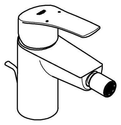 Grohe Eurosmart Einhand Bidetarmatur mit Zugstangen Ablaufgarnitur 32929003 Chro