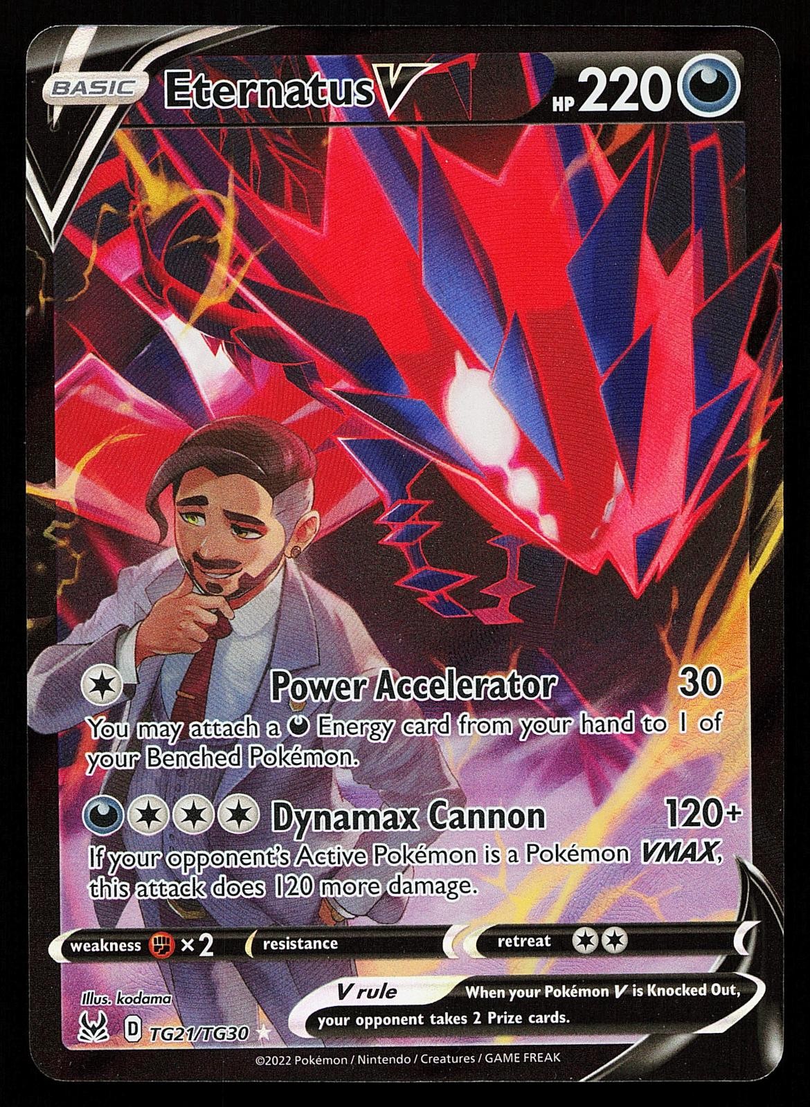 Eternatus V TG21/TG30 Holo Lost Origin Trainer Gallery Pokemon Card