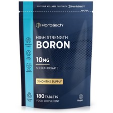 Boron 10mg | 180 Tablets | High Strength Supplement | By Horbaach