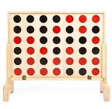 Play Platoon Giant Wooden Drop 4 Outdoor Game - Four in a Row Wins