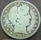 US 1909-O Barber Half Dollar  **
