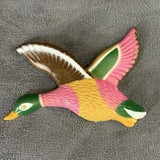 Vintage Mallard Duck Refrigerator Magnet Plastic J.S.N.Y Hand-Painted
