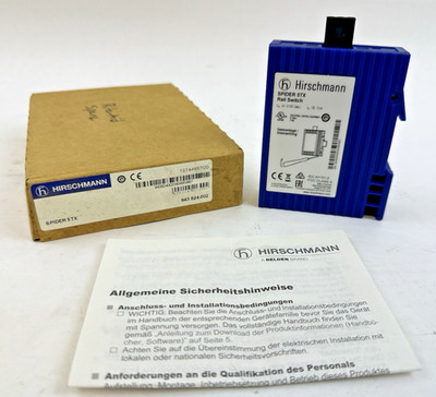 HIRSCHMANN SPIDER 5TX RAIL SWITCH 943824-002 INDUSTRIAL ETHERNET 5-PORT 24VDC