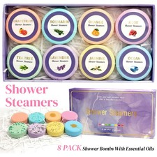 Aromatherapy Shower Tablets 8 Pack Gift Box Relaxing Scented Shower Steamers