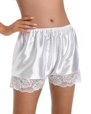 Satini Women's Lingerie Lace Briefs Panties French Knickers Medium, White